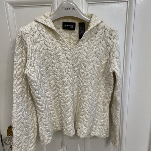 Liz Clairborne Cream Cableknit Sweater - Picture 1 of 6